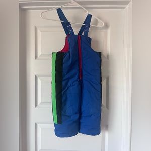 Boy’s snow bibs blue, green, red - 3T